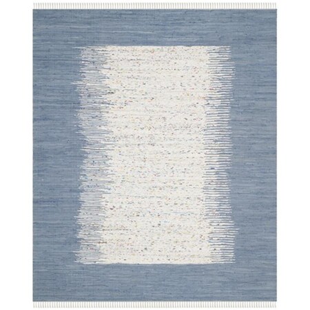Safavieh Montauk Hand Woven Large Rectangle Rug- Ivory - Dark Blue- 8 x 10 ft. MTK711E-8